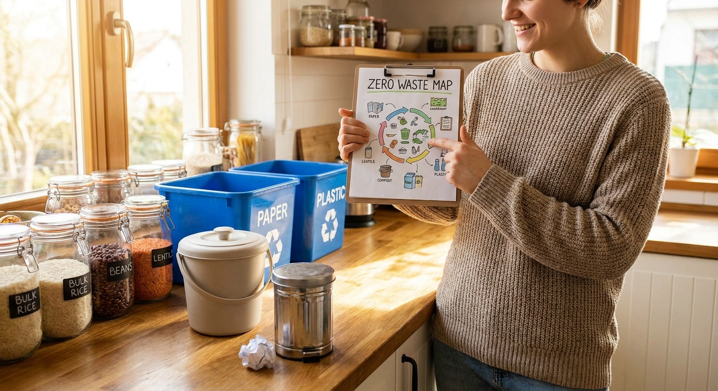 The Zero Waste Starter Map: Four Stages to Reduce Trash Without Losing Your Mind